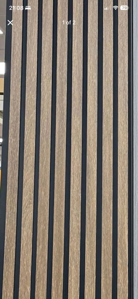 New Wood Slat Wall Panels – oak and Grey