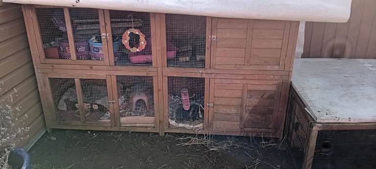 6ft double tier hutch
