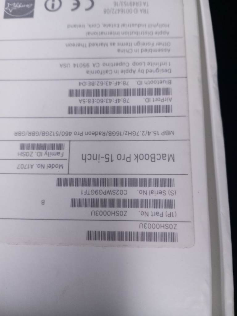 Apple mac Pro 15inch boxed