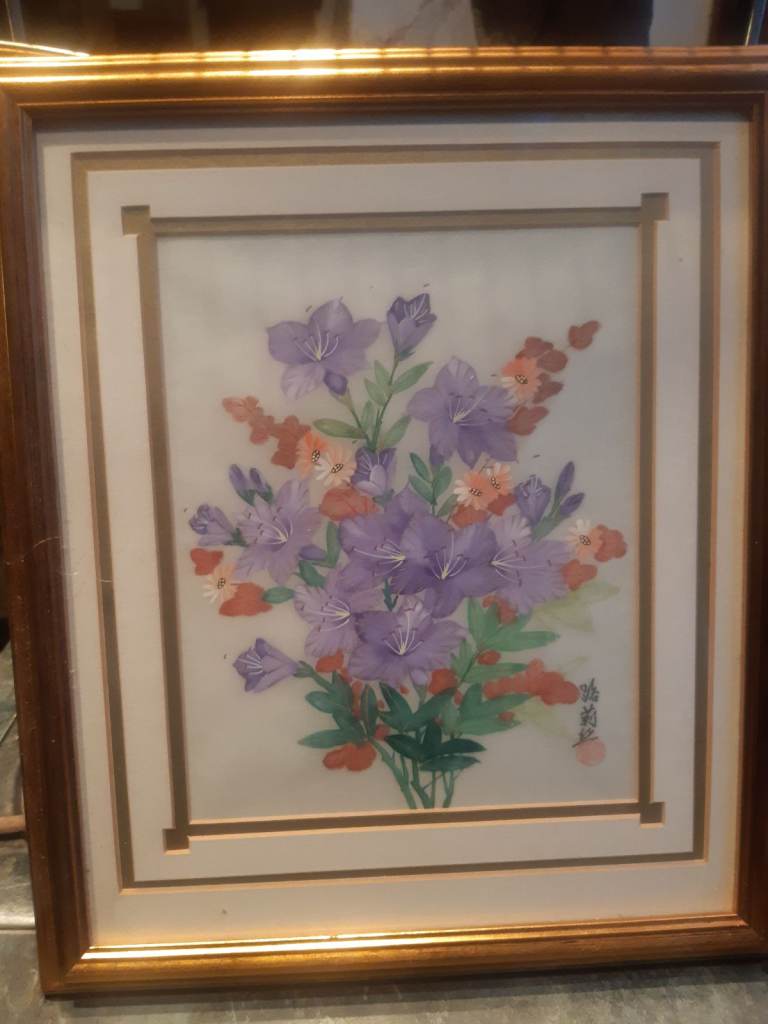 Silk Paintings of Lou Li Sai flowers