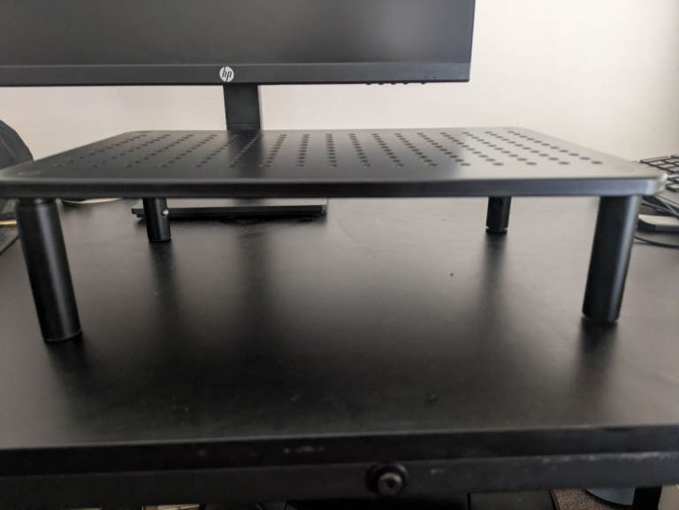 Black Metal Monitor Stand – Good Condition