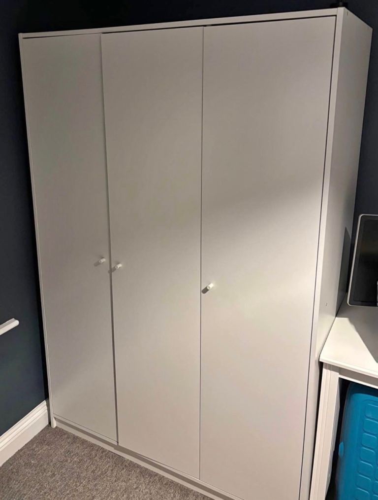 IKEA KLEPPSTAD 3-Door Wardrobe - White