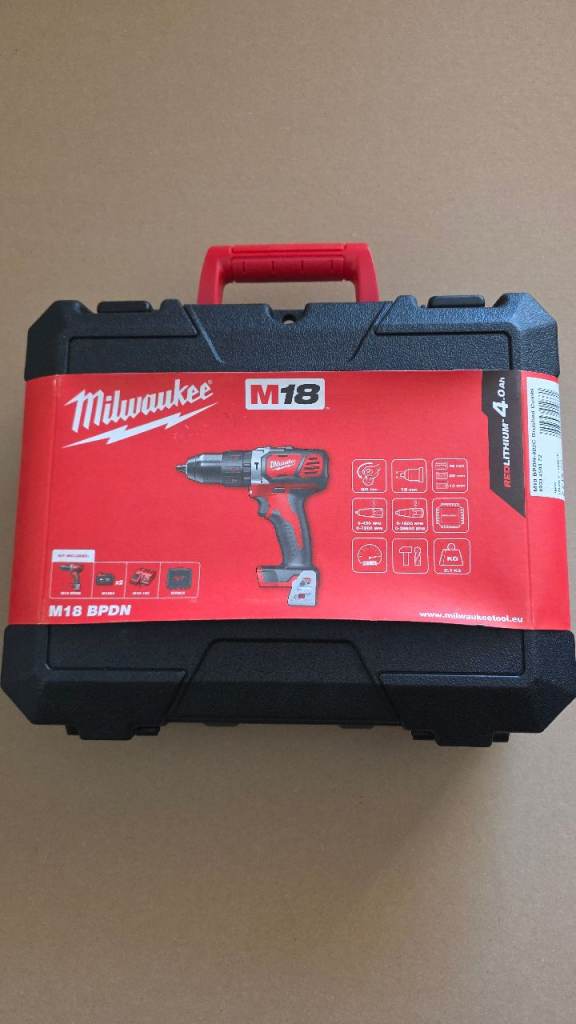 Milwaukee M18 BPDN-402C 18V Combi Drill 2x 4.0Ah Charger Case