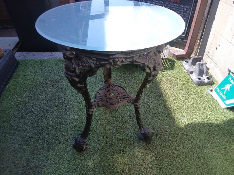 Original  cast iron pub table