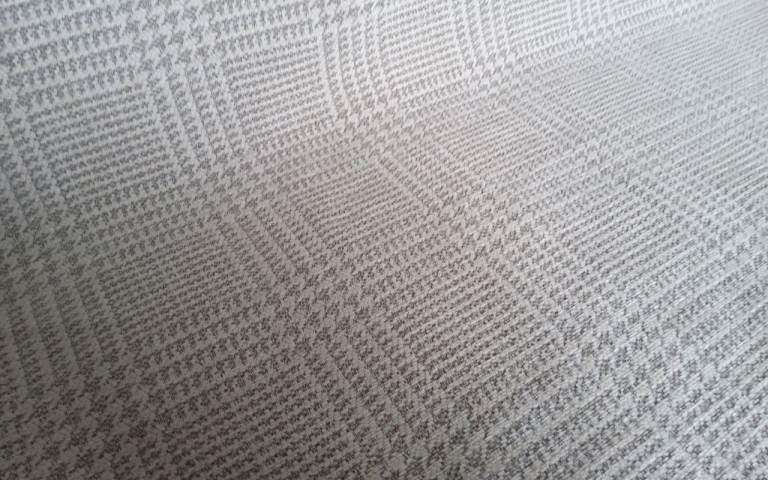 NATURAL CHECK FLAME RETARDANT CHENILLE FABRIC FOR UPHOLSTERY, CUSHIONS, CURTAINS