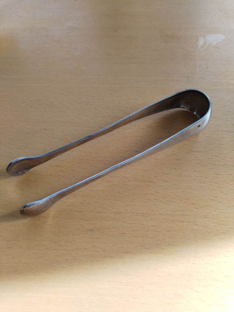 Vintage silver-plated sugar tongs