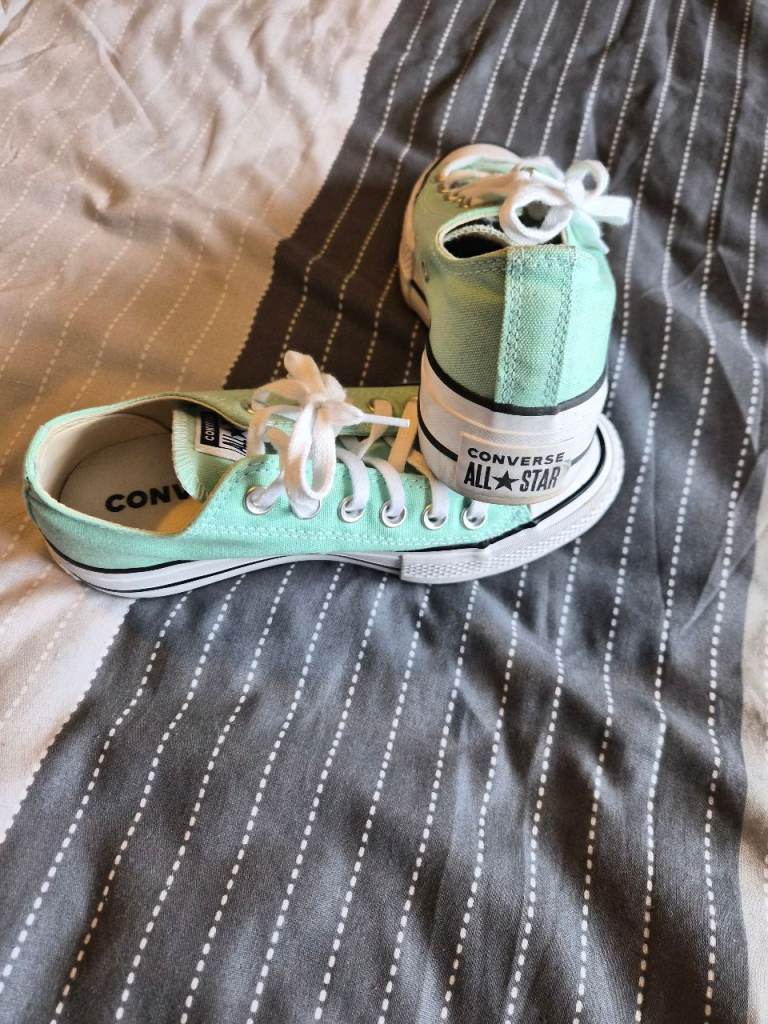 Mint green converse 