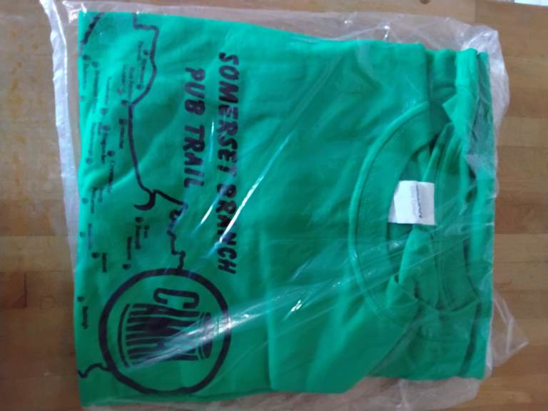 Somerset CAMRA pub trail T shirt 2017