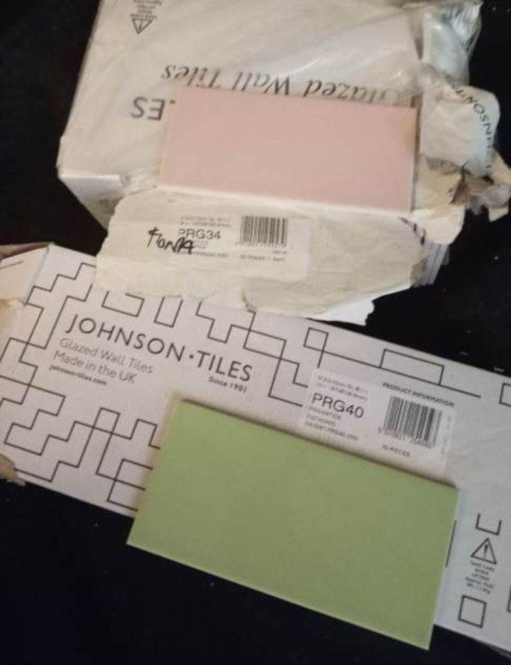 New Johnson Tiles Prismatics Wall Tiles - Pink & Pistachio