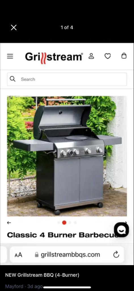 BRAND NEW Grillstream Classic 4-burner Hybrid BBQ
