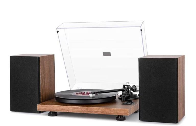 Record player with Vinyls bundle and stand