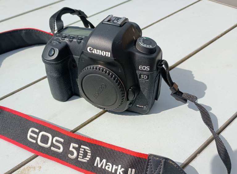Canon camera & lenses. Camera body  EOS 5D Mk ii, professional digital camera + 4 lens. Can split.