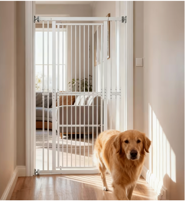 180cm Extra Tall Pet Gate, Adjustable Safety Dog Cat Gate, Auto Close Pressure Mount No Drill