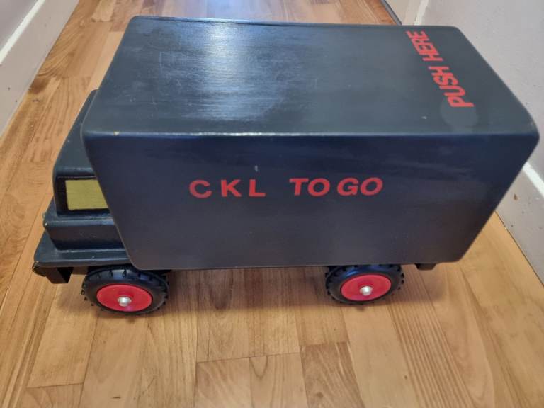 Handmade large wooden toy truck