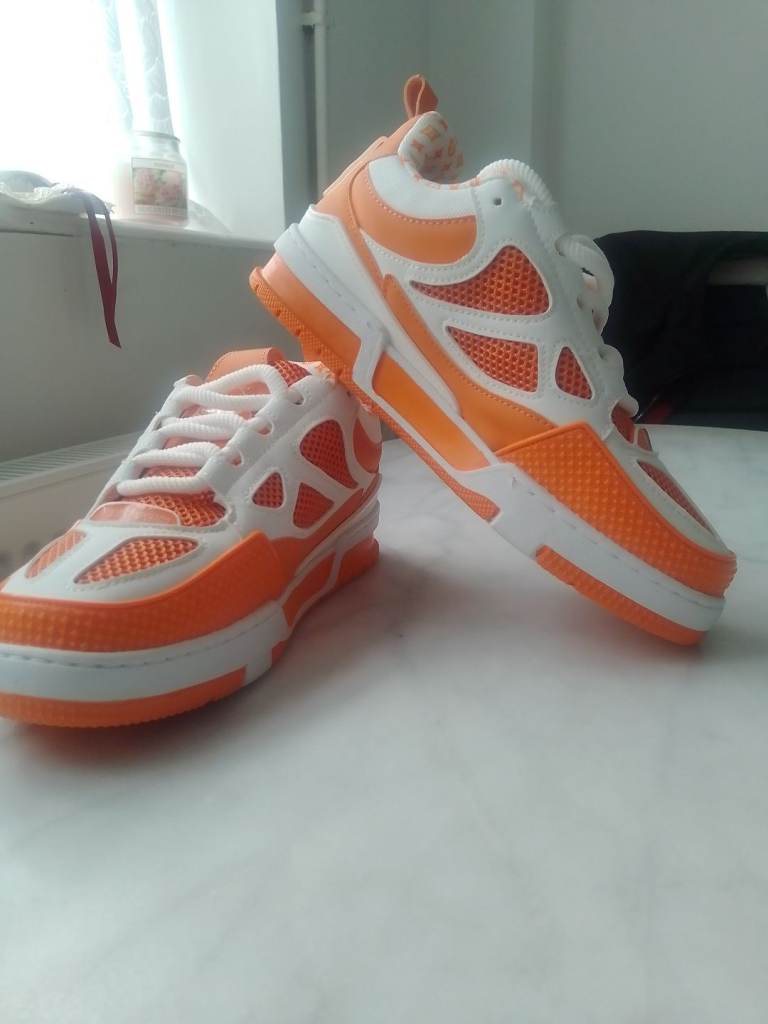 Unworn Orange & White Trainers – New Condition