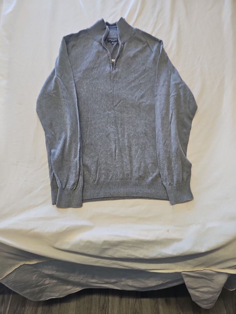 Boston Crew Grey Quarter-Zip Knitted Jumper D502
