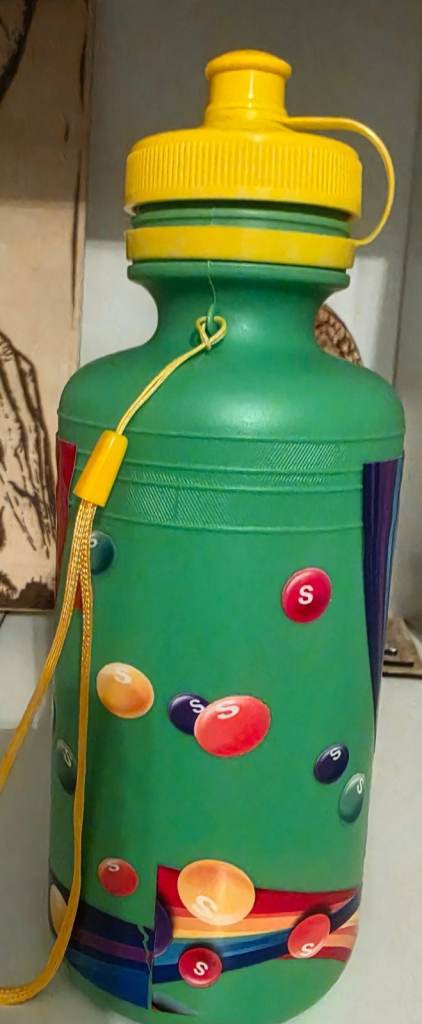 Skittles Green Water Bottle with Yellow Cap – As Good As New