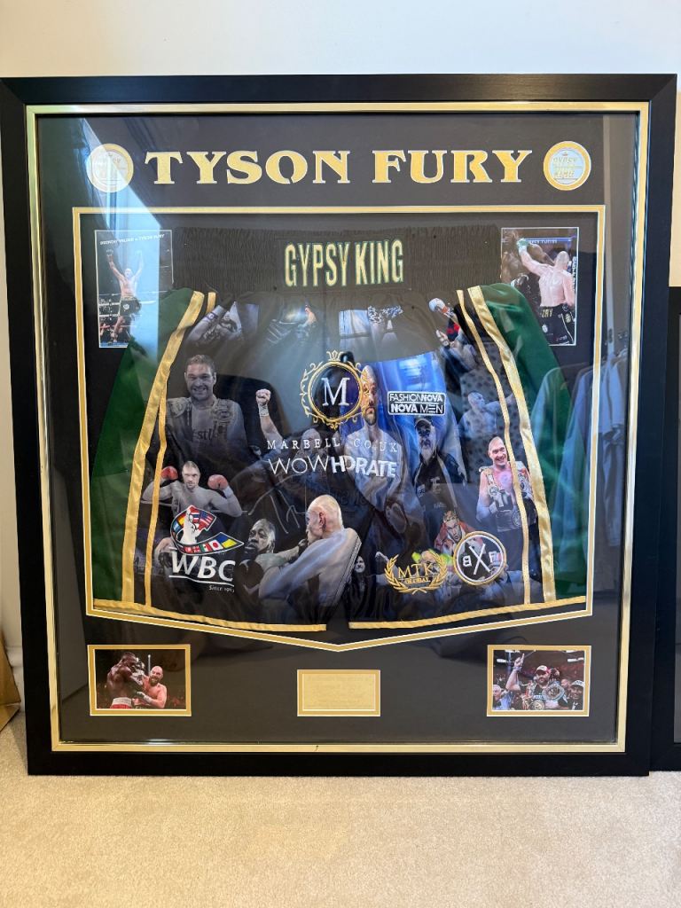 Authentic signed Tyson Fury shorts