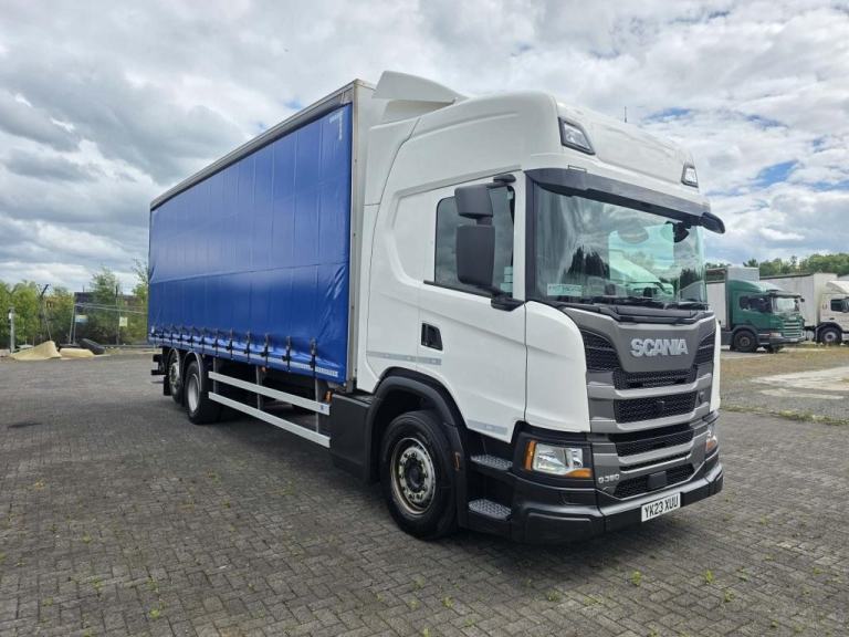 2023 SCANIA G360 6X2 sleepercab, rear lift 26ft curtainsider with Moffett mounty