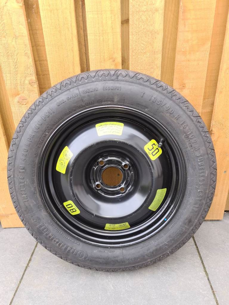 Vauxhall Mokka spare wheel and tyre. 