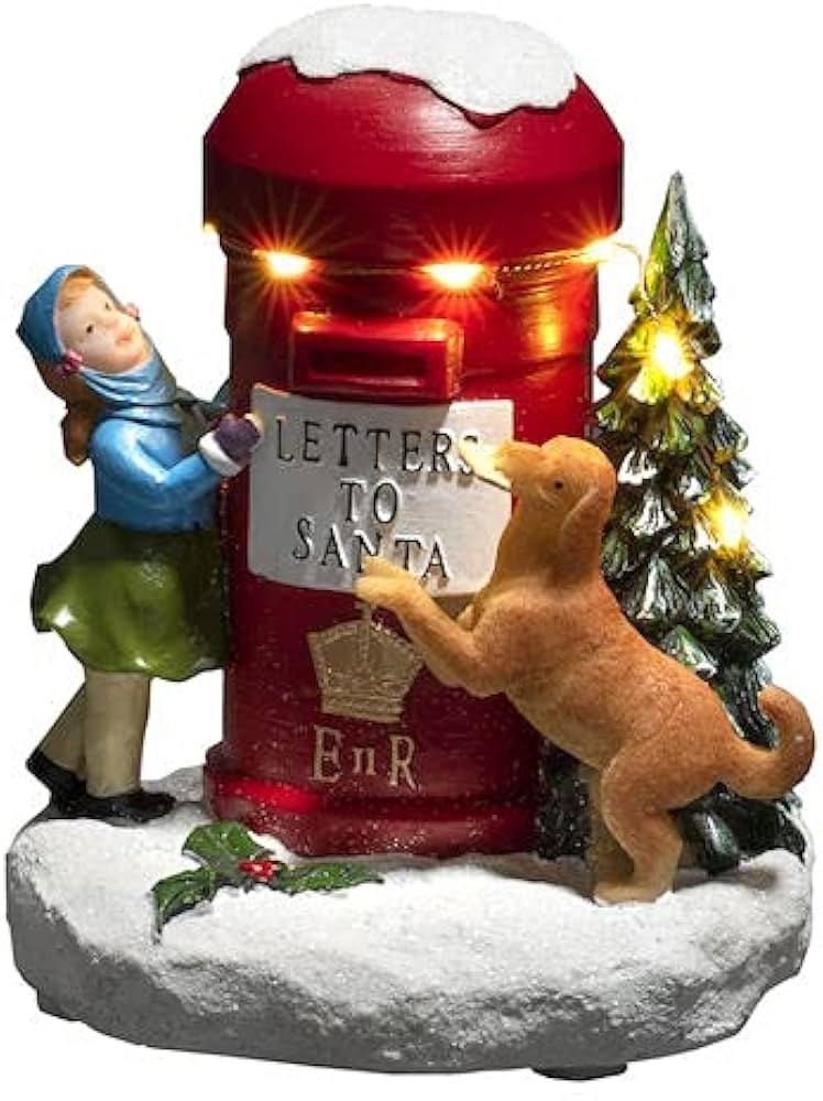 Konstsmide LED-lit Christmas Post Box decoration 