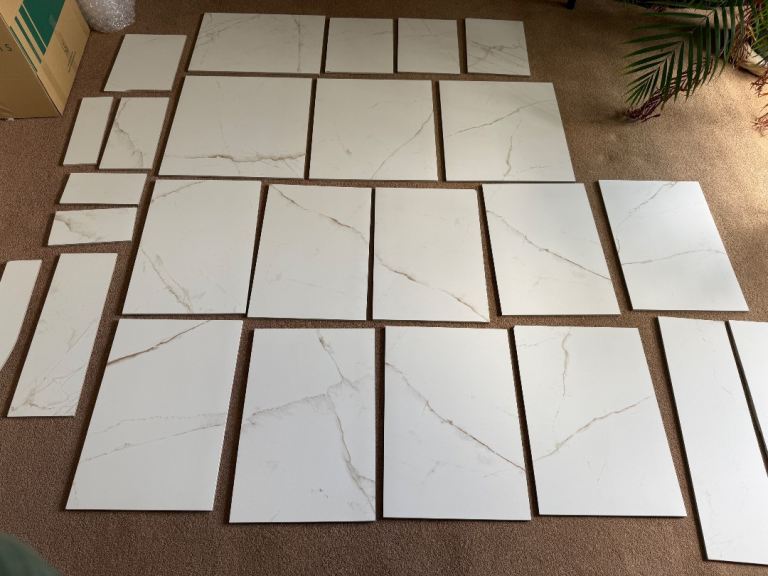 +4m2 porcelain tile offcuts from Quorn Stone RRP £250~