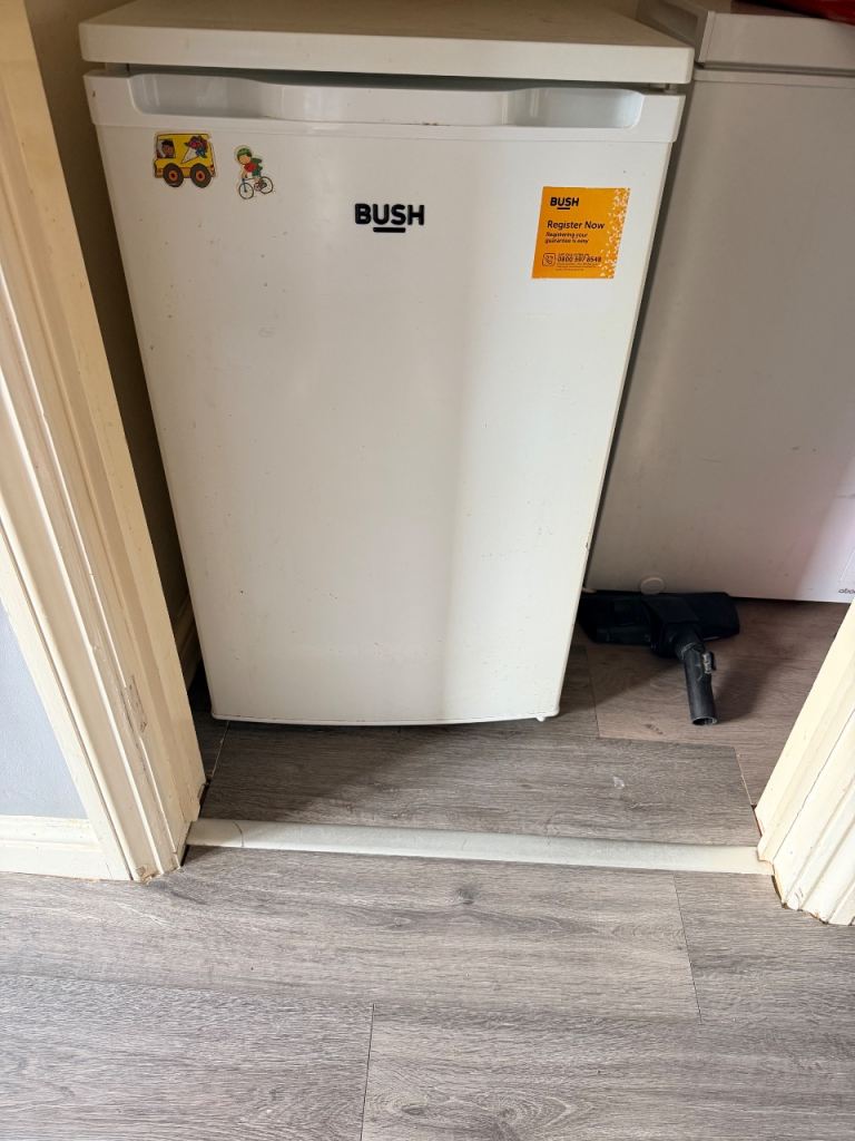 BUSH Undercounter Fridge with Small Freezer Compartment – Good Condition