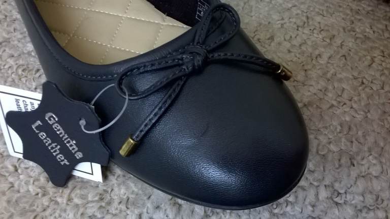 JD WILLIAMS Talia Leather Ballerina Shoes Extra Wide Fit Talia Leather Ballerina NEW RRP £40