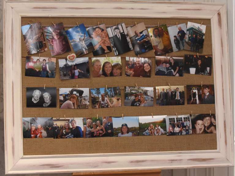 4 x Distressed framed photo boards