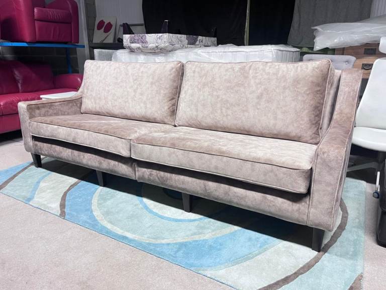 Brand New Brown High Quality Fabric 5 Seater Sofa 