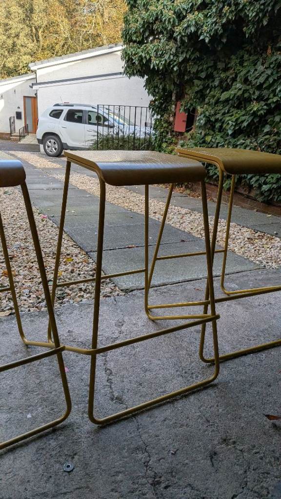 Three John Lewis mustard-yellow bar stools – £75 | in Dunfermline, Fife ...