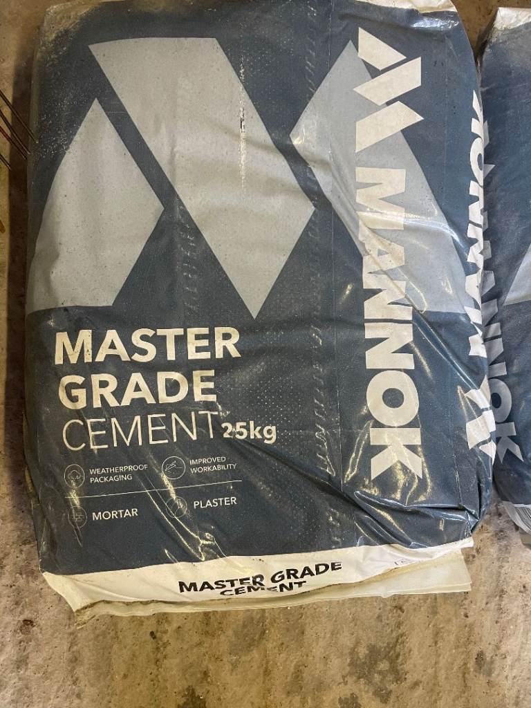 Cement and Sand Bags Master Grade Cement 25kg Bags - New