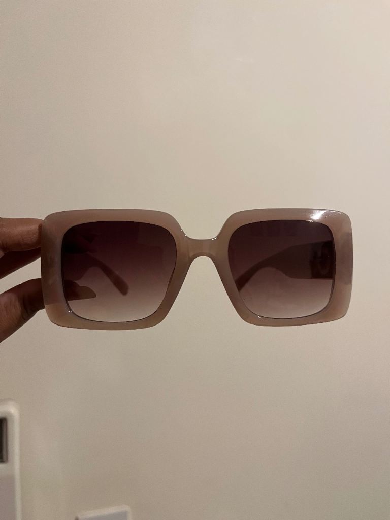 Versace transparent pink-gold sunglasses