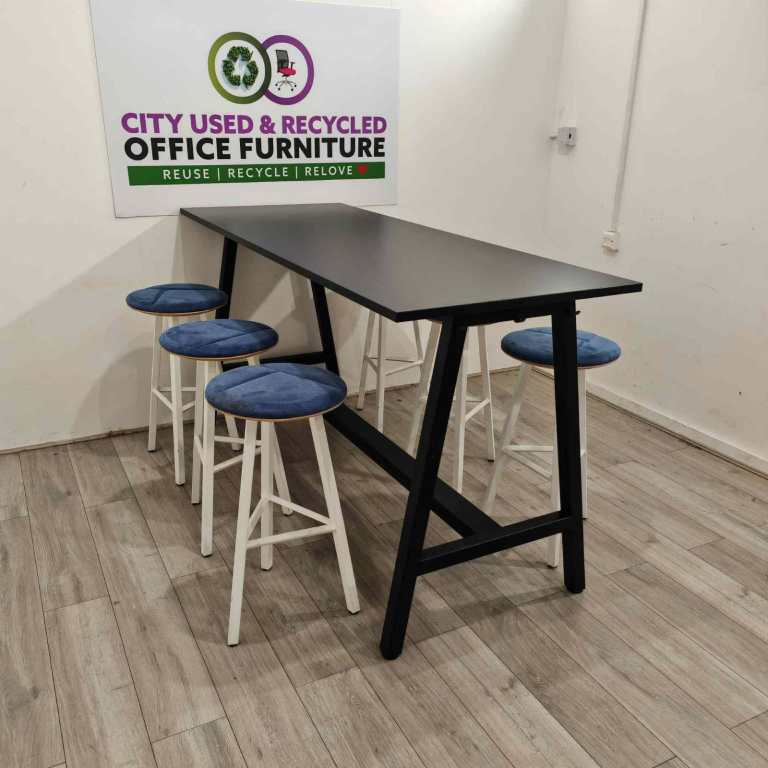 HAWK Poseur Table + 6 Barstools Set