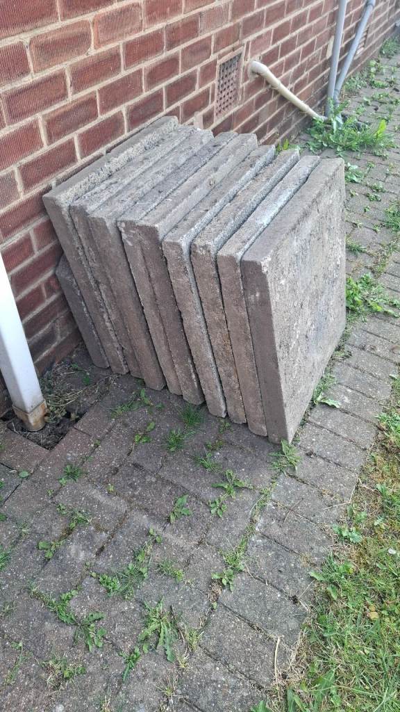 Concrete Paving Slabs – Grey, Used Condition