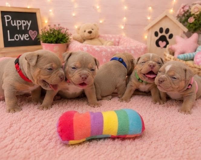 🐾Exceptional ABKC Lilac Tri Pocket Bully Puppies