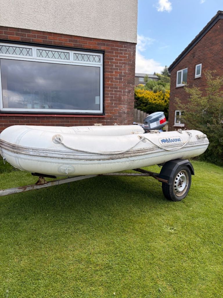 Fiberglass 3 meter mini rib yacht tender and outboard