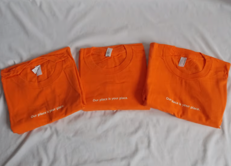 3x Apple Employee Logo ORANGE T-Shirt Bundle American Apparel Size SMALL
