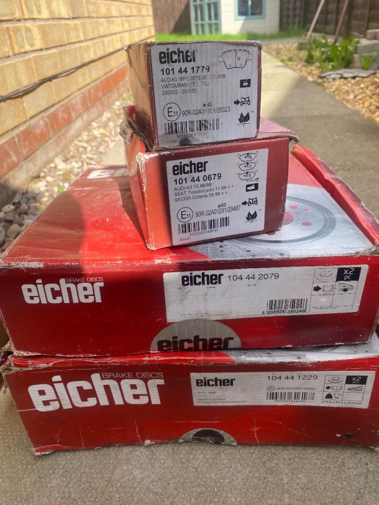 Eicher Brake Discs Brake Pads Front Rear for Audi A3 8L A2 VW Golf 4 Polo 9N Bora