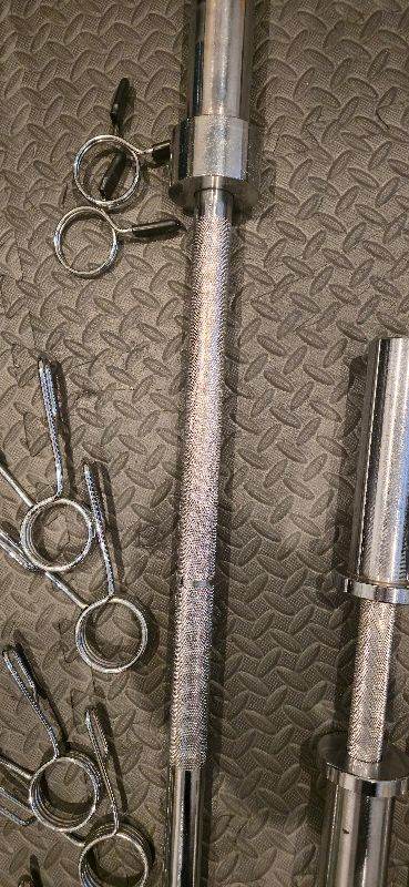 Bodymax 7ft olympic barbell + dumbells + collars