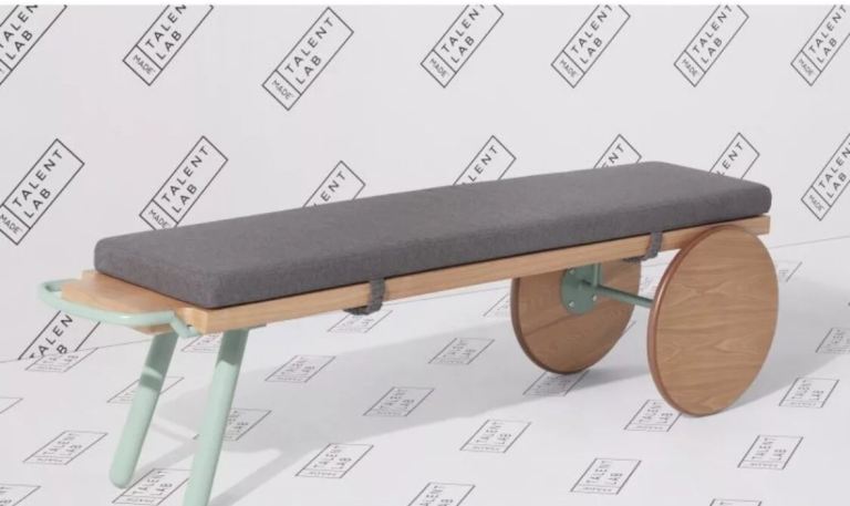 Carola Bench, Ash and Mint Green - Brand New