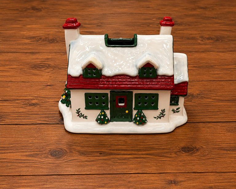 Collectible Spode Christmas Tree Design cottage tea light holder 
