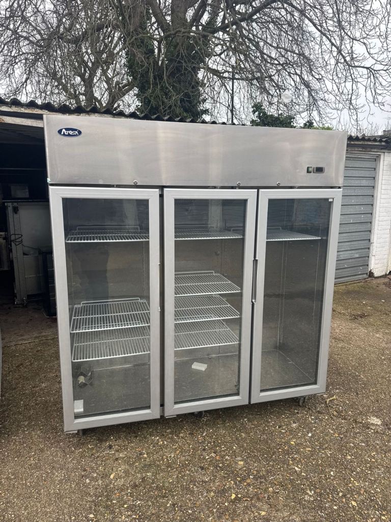 Commercial upright Dispay triple door fridge cafe shop supermarket 