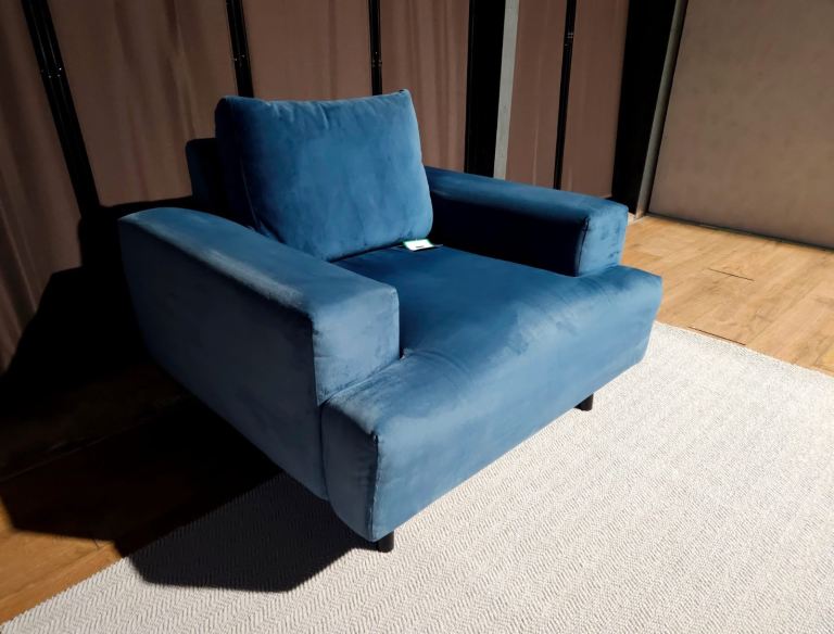 Velvet armchair