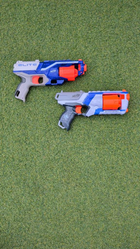 Two Nerf ELITE Blasters – Multicoloured, Good Condition