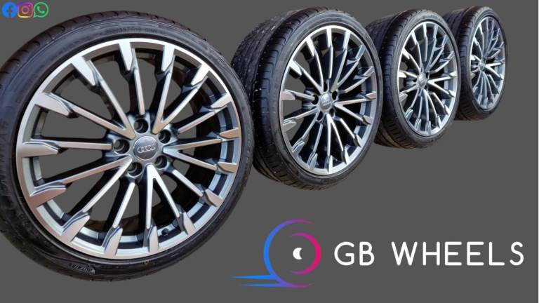 Genuine Audi Turbine 19" Alloy Wheels A5 S5 Diamond Turned 8W0601025BJ A4 S4 A6