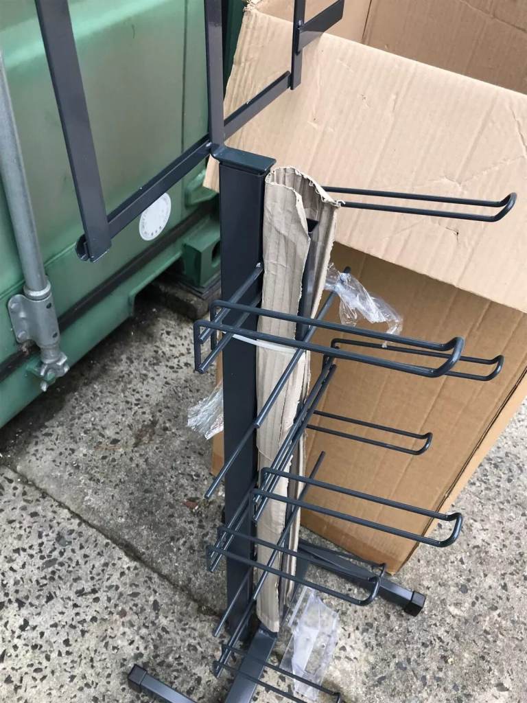 Graphite Grey Metal Retail Display Stand (Boxed)