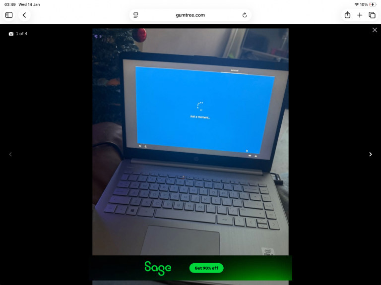 Hp laptop as new used 3 times quick loadig £250