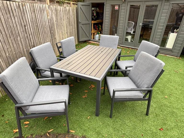 image for Good Condition Garden Furniture Set - Table and 6 Chairs