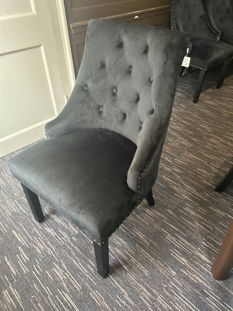 Velvet dining chairs